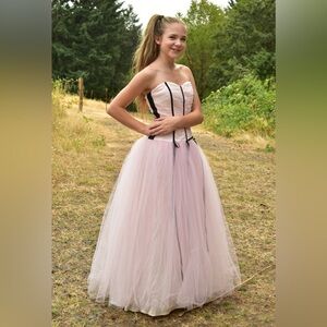 Vintage Gown Jessica McClintock for Gunne Sax Millenium 2000 Pink Tulle X-Small